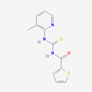 molecular formula C12H11N3OS2 B278533 N-[(3-methylpyridin-2-yl)carbamothioyl]thiophene-2-carboxamide 