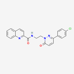 N-{2-[3-(4-chlorophenyl)-6-oxo-1,6-dihydropyridazin-1-yl]ethyl}quinoline-2-carboxamide