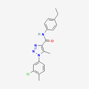 molecular formula C19H19ClN4O B2785336 1-(3-chloro-4-methylphenyl)-N-(4-ethylphenyl)-5-methyl-1H-1,2,3-triazole-4-carboxamide CAS No. 899760-53-3
