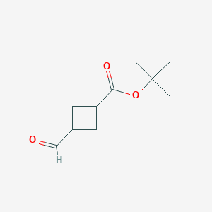 molecular formula C10H16O3 B2785337 Tert-butyl 3-formylcyclobutane-1-carboxylate CAS No. 2567504-92-9