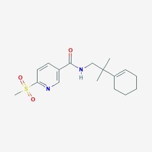 molecular formula C17H24N2O3S B2785349 N-[2-(Cyclohexen-1-yl)-2-methylpropyl]-6-methylsulfonylpyridine-3-carboxamide CAS No. 2249498-78-8