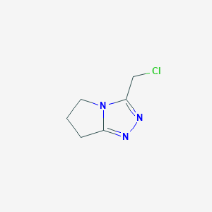 molecular formula C6H8ClN3 B2785353 3-(chloromethyl)-5H,6H,7H-pyrrolo[2,1-c][1,2,4]triazole CAS No. 1279217-29-6