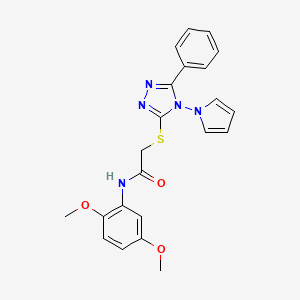 N-(2,5-dimethoxyphenyl)-2-{[5-phenyl-4-(1H-pyrrol-1-yl)-4H-1,2,4-triazol-3-yl]sulfanyl}acetamide