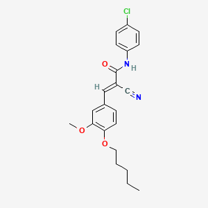 N-(4-chlorophenyl)-2-cyano-3-[3-methoxy-4-(pentyloxy)phenyl]prop-2-enamide