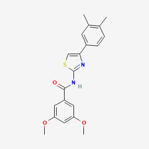 molecular formula C20H20N2O3S B2785378 N-[4-(3,4-dimethylphenyl)-1,3-thiazol-2-yl]-3,5-dimethoxybenzamide CAS No. 313505-13-4