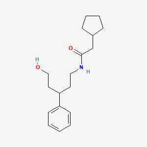 2-cyclopentyl-N-(5-hydroxy-3-phenylpentyl)acetamide