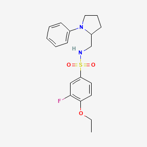 B2785402 4-ethoxy-3-fluoro-N-((1-phenylpyrrolidin-2-yl)methyl)benzenesulfonamide CAS No. 1797281-16-3