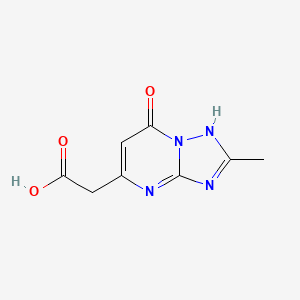 molecular formula C8H8N4O3 B2785429 (2-Methyl-7-oxo-4,7-dihydro-[1,2,4]triazolo[1,5-A]pyrimidin-5-YL)-acetic acid CAS No. 941234-17-9