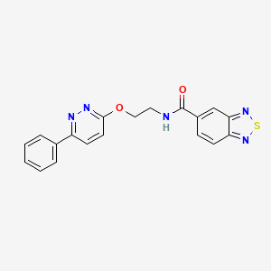 molecular formula C19H15N5O2S B2785447 N-(2-((6-phenylpyridazin-3-yl)oxy)ethyl)benzo[c][1,2,5]thiadiazole-5-carboxamide CAS No. 1206993-18-1