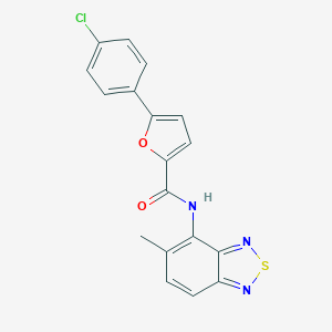 molecular formula C18H12ClN3O2S B278545 5-(4-chlorophenyl)-N-(5-methyl-2,1,3-benzothiadiazol-4-yl)-2-furamide 