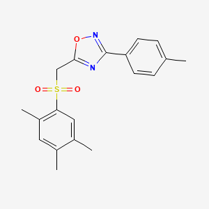 3-(p-Tolyl)-5-(((2,4,5-trimethylphenyl)sulfonyl)methyl)-1,2,4-oxadiazole