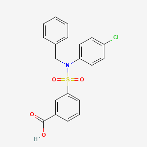 3-[Benzyl(4-chlorophenyl)sulfamoyl]benzoic acid