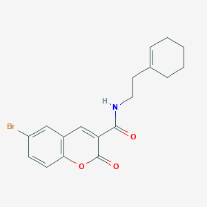 molecular formula C18H18BrNO3 B2785461 6-bromo-N-[2-(cyclohexen-1-yl)ethyl]-2-oxochromene-3-carboxamide CAS No. 823827-76-5