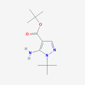 molecular formula C12H21N3O2 B2785465 Tert-butyl 5-amino-1-tert-butylpyrazole-4-carboxylate CAS No. 2248414-36-8