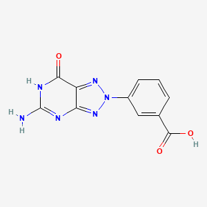 molecular formula C11H8N6O3 B2785471 3-(5-Amino-7-hydroxy-[1,2,3]triazolo[4,5-D]pyrimidin-2-YL)-benzoic acid CAS No. 679404-36-5