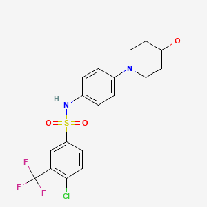 4-chloro-N-(4-(4-methoxypiperidin-1-yl)phenyl)-3-(trifluoromethyl)benzenesulfonamide