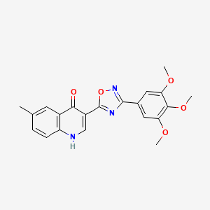 6-methyl-3-(3-(3,4,5-trimethoxyphenyl)-1,2,4-oxadiazol-5-yl)quinolin-4(1H)-one