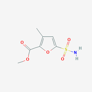 molecular formula C7H9NO5S B2785479 Methyl 3-methyl-5-sulfamoylfuran-2-carboxylate CAS No. 1989659-93-9