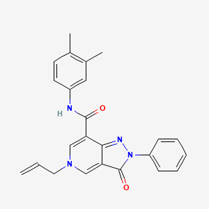molecular formula C24H22N4O2 B2785482 5-allyl-N-(3,4-dimethylphenyl)-3-oxo-2-phenyl-3,5-dihydro-2H-pyrazolo[4,3-c]pyridine-7-carboxamide CAS No. 921823-30-5