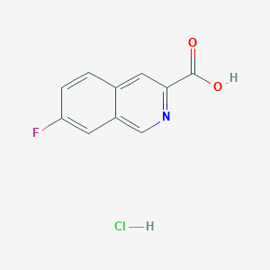molecular formula C10H7ClFNO2 B2785490 7-Fluoroisoquinoline-3-carboxylic acid hydrochloride CAS No. 482374-62-9