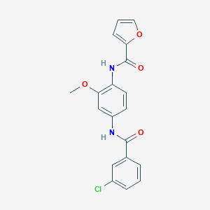 N-{4-[(3-chlorobenzoyl)amino]-2-methoxyphenyl}-2-furamide