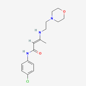 molecular formula C16H22ClN3O2 B2785501 N-(4-Chlorophenyl)-3-((2-morpholin-4-ylethyl)amino)but-2-enamide CAS No. 1026330-66-4