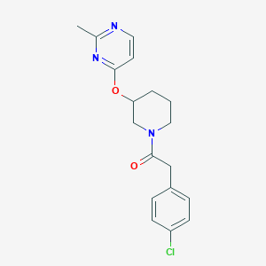 2-(4-Chlorophenyl)-1-(3-((2-methylpyrimidin-4-yl)oxy)piperidin-1-yl)ethanone