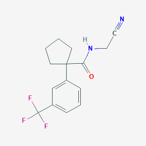 molecular formula C15H15F3N2O B2785516 N-(cyanomethyl)-1-[3-(trifluoromethyl)phenyl]cyclopentane-1-carboxamide CAS No. 2224228-48-0