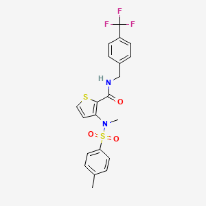 molecular formula C21H19F3N2O3S2 B2785517 N-(4-methylphenyl)-4-{2-[2-(trifluoromethyl)-3H-imidazo[4,5-b]pyridin-3-yl]ethyl}piperazine-1-carboxamide CAS No. 1115933-54-4