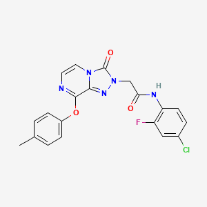 molecular formula C20H15ClFN5O3 B2785518 N-(4-chloro-2-fluorophenyl)-2-(3-oxo-8-(p-tolyloxy)-[1,2,4]triazolo[4,3-a]pyrazin-2(3H)-yl)acetamide CAS No. 1251707-03-5