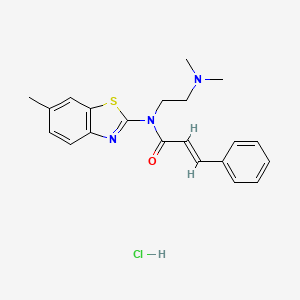 molecular formula C21H24ClN3OS B2785519 N-(2-(dimethylamino)ethyl)-N-(6-methylbenzo[d]thiazol-2-yl)cinnamamide hydrochloride CAS No. 1321751-45-4