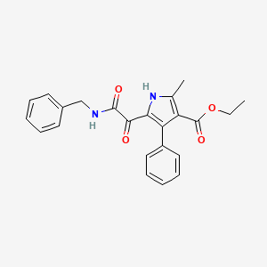 molecular formula C23H22N2O4 B2785529 ethyl 5-(2-(benzylamino)-2-oxoacetyl)-2-methyl-4-phenyl-1H-pyrrole-3-carboxylate CAS No. 1004172-35-3