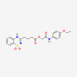 molecular formula C21H23N3O6S B2785534 2-[(4-ethoxyphenyl)amino]-2-oxoethyl 4-(1,1-dioxido-2H-1,2,4-benzothiadiazin-3-yl)butanoate CAS No. 942001-02-7
