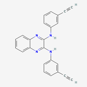 molecular formula C24H16N4 B2785539 N2,N3-Bis(3-ethynylphenyl)quinoxaline-2,3-diamine CAS No. 1798328-24-1