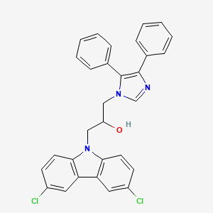 molecular formula C30H23Cl2N3O B2785551 1-(3,6-Dichloro-carbazol-9-yl)-3-(4,5-diphenyl-imidazol-1-yl)-propan-2-ol CAS No. 305338-23-2