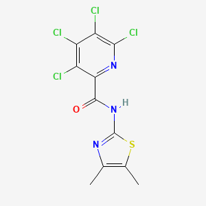 molecular formula C11H7Cl4N3OS B2785553 3,4,5,6-tetrachloro-N-(4,5-dimethyl-1,3-thiazol-2-yl)pyridine-2-carboxamide CAS No. 939213-57-7