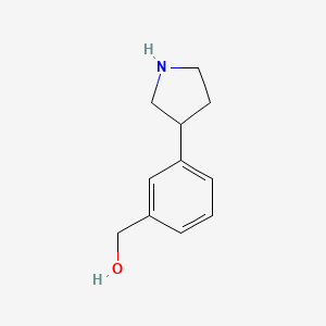 molecular formula C11H15NO B2785564 (3-Pyrrolidin-3-ylphenyl)methanol CAS No. 1260824-33-6