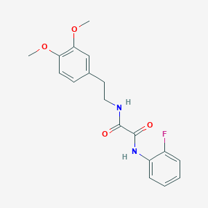 B2785569 N-[2-(3,4-dimethoxyphenyl)ethyl]-N'-(2-fluorophenyl)ethanediamide CAS No. 330592-25-1