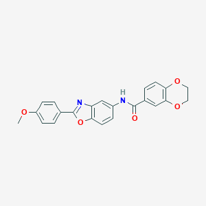 N-[2-(4-methoxyphenyl)-1,3-benzoxazol-5-yl]-2,3-dihydro-1,4-benzodioxine-6-carboxamide