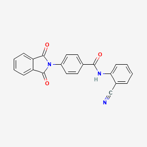 molecular formula C22H13N3O3 B2785572 N-(2-cyanophenyl)-4-(1,3-dioxoisoindol-2-yl)benzamide CAS No. 414893-97-3