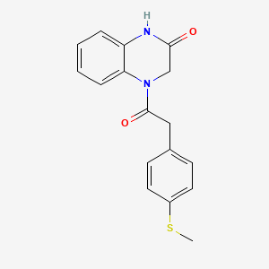 molecular formula C17H16N2O2S B2785574 4-(2-(4-(methylthio)phenyl)acetyl)-3,4-dihydroquinoxalin-2(1H)-one CAS No. 952835-99-3