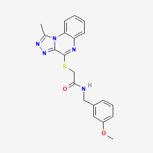 molecular formula C20H19N5O2S B2785576 N-(3-methoxybenzyl)-2-((1-methyl-[1,2,4]triazolo[4,3-a]quinoxalin-4-yl)thio)acetamide CAS No. 1358707-84-2