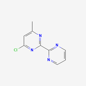 molecular formula C9H7ClN4 B2785577 4-Chloro-6-methyl-2-(pyrimidin-2-yl)pyrimidine CAS No. 1153093-46-9
