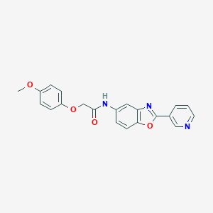 molecular formula C21H17N3O4 B278558 2-(4-Methoxy-phenoxy)-N-(2-pyridin-3-yl-benzooxazol-5-yl)-acetamide 