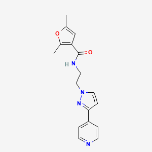 molecular formula C17H18N4O2 B2785581 2,5-dimethyl-N-(2-(3-(pyridin-4-yl)-1H-pyrazol-1-yl)ethyl)furan-3-carboxamide CAS No. 1448059-94-6