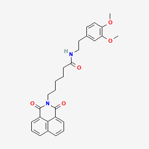 molecular formula C28H30N2O5 B2785591 N-[2-(3,4-dimethoxyphenyl)ethyl]-6-(1,3-dioxobenzo[de]isoquinolin-2-yl)hexanamide CAS No. 438481-54-0