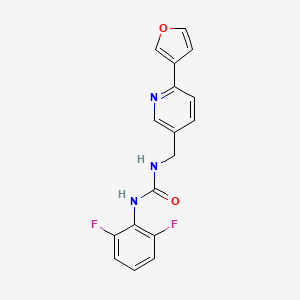 molecular formula C17H13F2N3O2 B2785602 1-(2,6-Difluorophenyl)-3-((6-(furan-3-yl)pyridin-3-yl)methyl)urea CAS No. 2034561-70-9