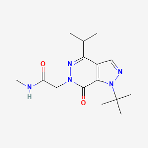 molecular formula C15H23N5O2 B2785607 2-(1-(tert-butyl)-4-isopropyl-7-oxo-1H-pyrazolo[3,4-d]pyridazin-6(7H)-yl)-N-methylacetamide CAS No. 1171199-57-7