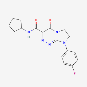 molecular formula C17H18FN5O2 B2785608 N-cyclopentyl-8-(4-fluorophenyl)-4-oxo-4,6,7,8-tetrahydroimidazo[2,1-c][1,2,4]triazine-3-carboxamide CAS No. 946231-23-8
