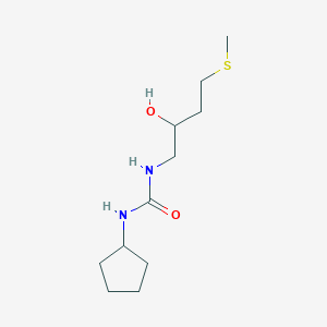 molecular formula C11H22N2O2S B2785610 1-Cyclopentyl-3-(2-hydroxy-4-methylsulfanylbutyl)urea CAS No. 2310102-51-1